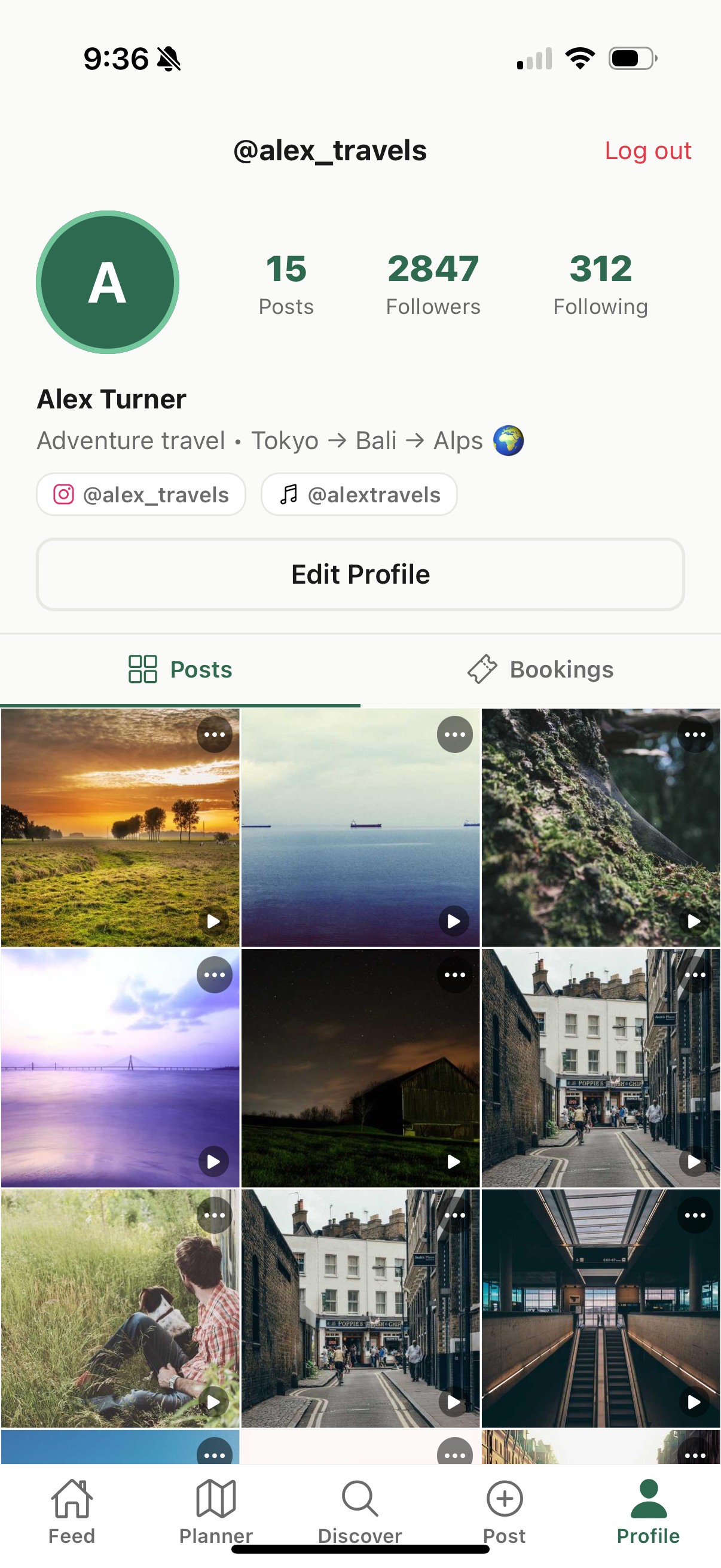 Profile posts
